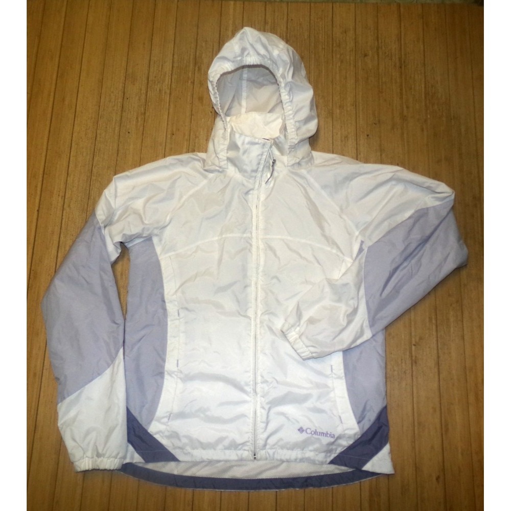 Columbia Girls Youth Jacket XL 18-20 Windbreaker Purple and White‎